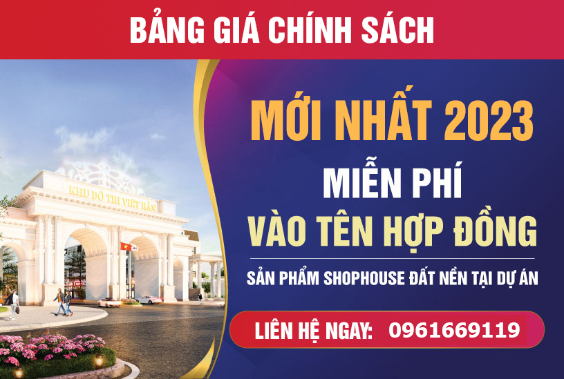 Giá bán Khu Đô Thị Việt Hàn